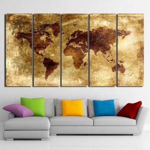 Tableau mappemonde vintage